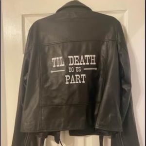 Nasty Gal black leather jacket